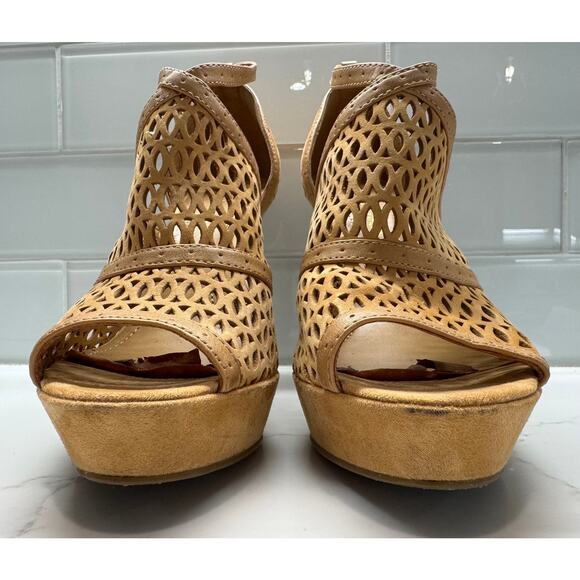 BCBGeneration Peep Toe Ankle Strap Stilettos, Toffee, Basic Calf/Nubuck, 7.5M - Picture 5 of 10